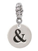 Disc 1/2'' - Symbol - Ampersand - & - Rope Charm Bead Dangle