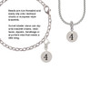Disc 1/2'' Number - 4 - Rope Charm Bead Dangle