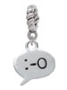 Emoticon :-O - Surprise - Rope Charm Bead Dangle