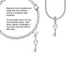 Open Heart Key Rope Charm Bead Dangle
