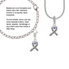 Scroll Ribbon with Lavender Crystal Rope Charm Bead Dangle