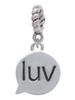 Text Chat - luv - Love - Rope Charm Bead Dangle