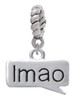 Text Chat - lmao - Laughing My A** Off - Rope Charm Bead Dangle