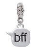 Text Chat - bff - Best Friends Forever - Rope Charm Bead Dangle