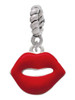 Red Lips Rope Charm Bead Dangle