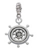 Antiqued Ship Wheel Rope Charm Bead Dangle