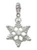 Snowflake with Clear Crystal Rope Charm Bead Dangle