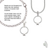 Large Engagement Ring with Crystal Rope Charm Bead Dangle