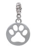 Circle with Cut Out Paw Rope Charm Bead Dangle