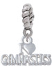 I 'Heart' Gymnastics Rope Charm Bead Dangle