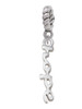 Small hope Script Rope Charm Bead Dangle