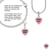 Acrylic Pink "Cool Cat / Purr Fect" Heart Rope Charm Bead Dangle
