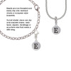 Capital Letter - E - Pebble Disc - Rope Charm Bead Dangle