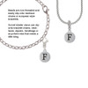 Capital Letter - F - Pebble Disc - Rope Charm Bead Dangle