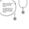 Capital Letter - G - Pebble Disc - Rope Charm Bead Dangle