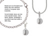 Capital Letter - J - Pebble Disc - Rope Charm Bead Dangle