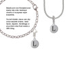 Capital Letter - L - Pebble Disc - Rope Charm Bead Dangle