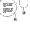 Capital Letter - M - Pebble Disc - Rope Charm Bead Dangle