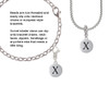 Capital Letter - X - Pebble Disc - Rope Charm Bead Dangle