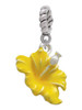 Yellow Hibiscus Flower Rope Charm Bead Dangle