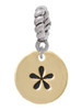 Gold Tone Disc 1/2'' - Symbol - Asterisk - * - Rope Charm Bead Dangle