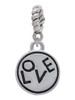Love in Circle Rope Charm Bead Dangle