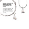 Love Heart with AB Crystal Rope Charm Bead Dangle