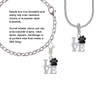 Love with Black Paw Rope Charm Bead Dangle