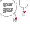 Love with Red Paw Rope Charm Bead Dangle