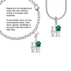 Love with Green Paw Rope Charm Bead Dangle