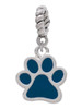 Medium Translucent Navy Paw Rope Charm Bead Dangle