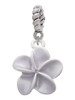 Purple Plumeria Flower Rope Charm Bead Dangle