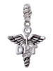 Caduceus - DPT Rope Charm Bead Dangle