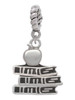 Antiqued School Books with an Apple Rope Charm Bead Dangle