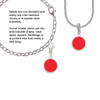Small Red Enamel Disc Rope Charm Bead Dangle