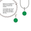 Small Green Enamel Disc Rope Charm Bead Dangle