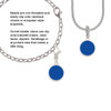 Small Navy Blue Enamel Disc Rope Charm Bead Dangle