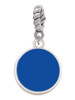 Small Navy Blue Enamel Disc Rope Charm Bead Dangle