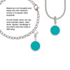 Small Teal Enamel Disc Rope Charm Bead Dangle