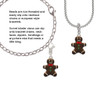 Enamel Gingerbread Boy Rope Charm Bead Dangle