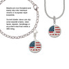 Large Peace Sign with USA Flag Rope Charm Bead Dangle