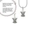 Antiqued Angel with Bow & Crystal Rope Charm Bead Dangle