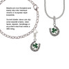 Irish Luck Horseshoe with Shamrock Rope Charm Bead Dangle