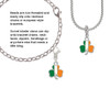 2-D Irish Flag Shamrock Rope Charm Bead Dangle