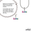 Rainbow Colored ''Love'' Rope Charm Bead Dangle