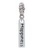 Happiness Rectangle Rope Charm Bead Dangle