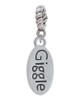 Giggle Oval Rope Charm Bead Dangle