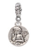 Small Raphael Angel on Disc Rope Charm Bead Dangle