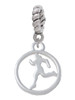Runner Silhouette in 1/2'' Disc Rope Charm Bead Dangle