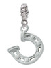 Horseshoe with Side Loop Rope Charm Bead Dangle